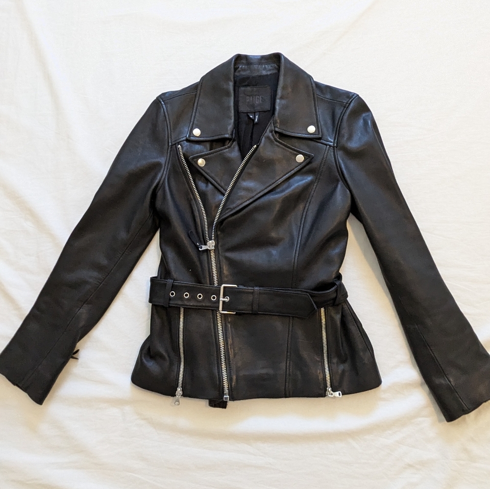 PAIGE Dita leather moto jacket